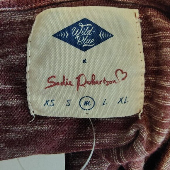 New Burgundy Lace & Knit Peasant Peplum Top Bell Sleeves - Boho Hippie Fall Folk - Picture 7 of 8